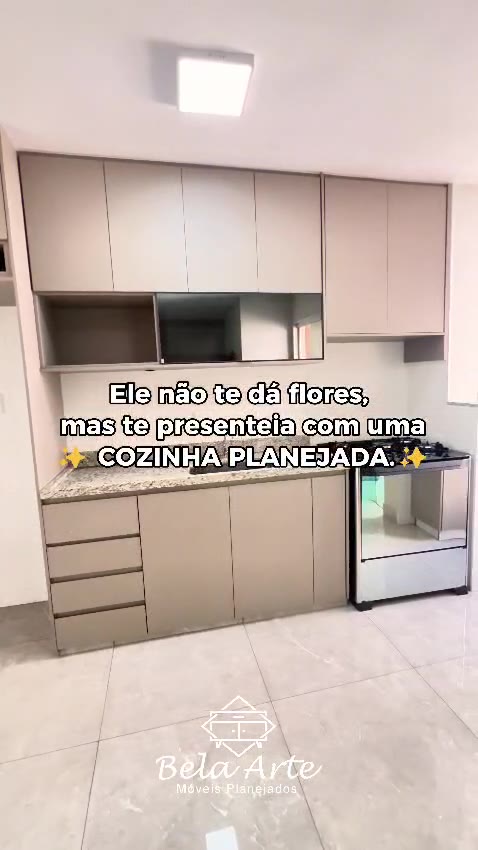 Cozinha em tons neutros
